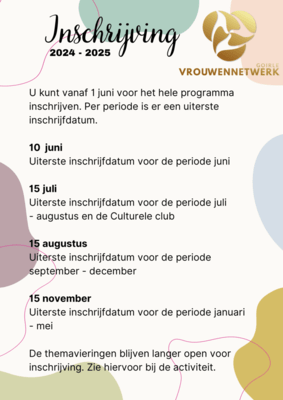 Inschrijving paneel 2024-2025 